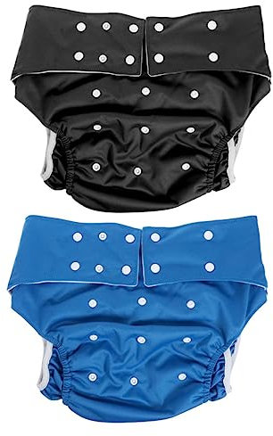 BCOATH 2stücke Wiederverwendbare Windel Für Erwachsene Auslaufsicher Mit Klebrigen Urinalhosen Atmungsaktiv Hautfreundlich Für Hause Und Senioren