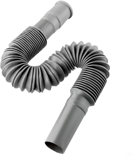 Tuyau de vidange flexible anti-odeurs en S coude d'eau - Tuyau de vidange unique pour lavabo de salle de bain - Siphon de plomberie pour évier de cuisine