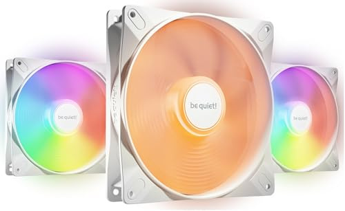 be quiet! Light Wings LX 140mm PWM High-Speed White Triple Pack, 3 Fans Included, Illuminated Hub, Multiple Colors+Modes, Optimized Blades For Extraordinary Air Pressure, Daisy Chain Option, BL131