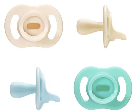 Tommee Tippee Ultra-Light StayPut Pacifier, One-Piece Silicone Design, 0-6m, 4 Pack
