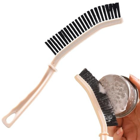 Cepillo de limpieza de lechada, cepillo de cerdas duras para ducha, cepillo de limpieza multifuncional para esquinas, limpia cada rincón a fondo para el hogar, cocina, coche, hogar