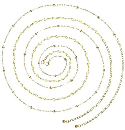 XFSRG Ceinture Chaine Femme Dorée Élégante Chaîne de Taille Bijoux Fantaisie pour Femmes Accessoire Mode Sexy et Raffiné pour Plage Fêtes et Quotidien (Or 3)