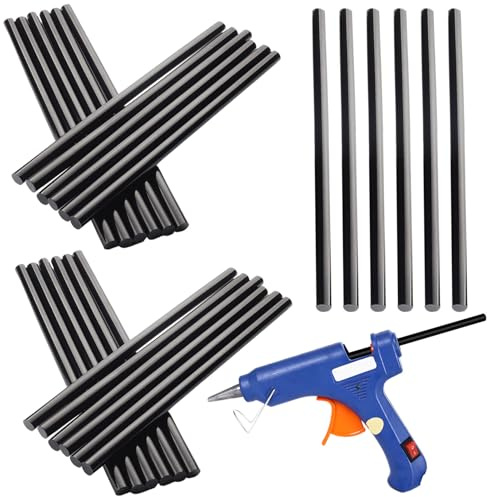 Stick di colla a caldo nero, stick di colla a caldo nero, adesivo forte per auto audio art craft home office progetto Craftwork Fix & Repairs