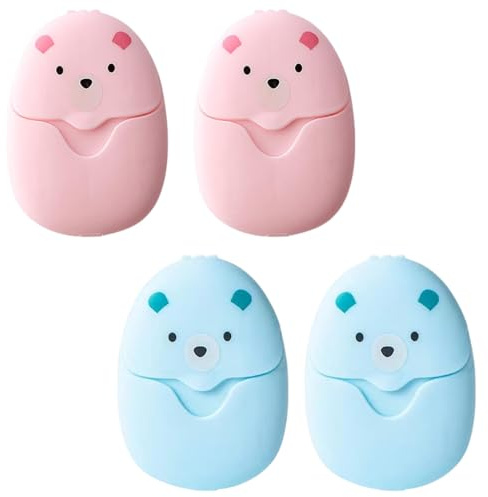 Sapone in Fogli da Viaggio 200 Fogli di Sapone Portatili Mini Sapone Fogli Foglie di Sapone di Carta USA e Getta per Viaggi, attività All'aperto e Campeggio, 4 Pezzi