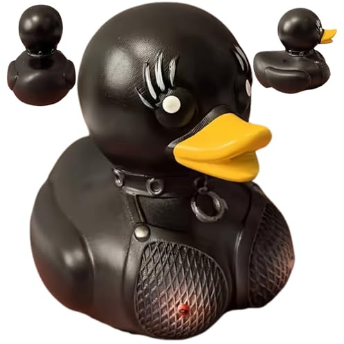 Xoeryoy Patos de Goma, 4 x 2 x 3 Pato bailarín Negro único, Mini Patos de plástico para Halloween, Juguetes coleccionables para el baño del bebé, creativos para Escritorio, decoración del