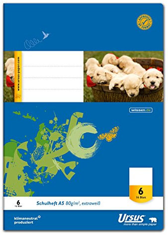 Ursus 040516006 skolbok klimatneutral extra vitt kvalitetspapper 10-pack