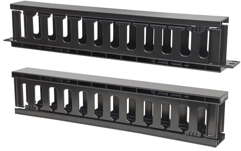 Techly Professional 108309 Panneau Passe-câble 19 1U avec Couvercle Noir