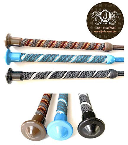 JA Horse - Kristall DNA Dressurgerte Reitgerte Gerte (110 cm, blau)