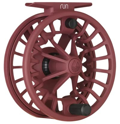 Redington Run Fly Reel, Lightweight Design for Trout, Freshwater Fishing, Carbon Fiber Drag System, Burgundy, 5/6 Weight