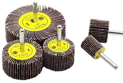 SPORTARC Roue à lamelles abrasives, grain 80, 80 mm, pour ponceuse, outil rotatif, polissage, ébavurage