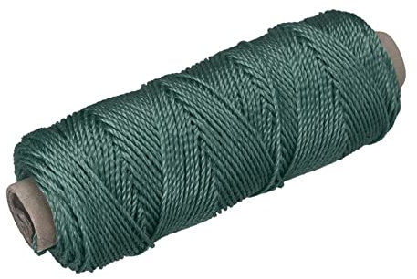 sourcing map Torcida Albañil Línea Nylon Cordel Cuerda Cordón Oscuro Verde 100M/109 Yardas 1.5mm Diámetro para Redes, Paisajismo, Home Mejora, Bricolaje Proyectos, Artesanía, Albañilería