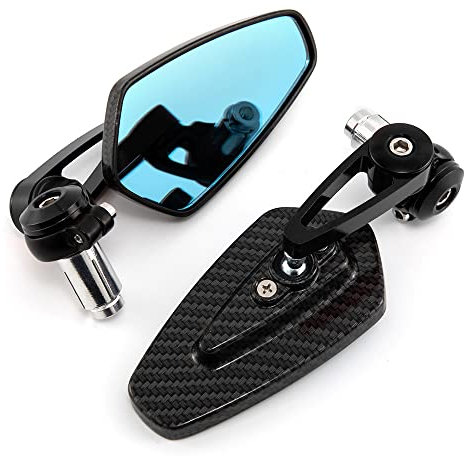 Rétroviseur de moto 22mm moto guidon bout de levier miroir café Racer bobber ATV scooter rétroviseur