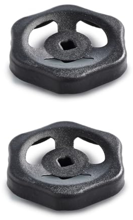 Ganter Standardelement | Plåthandtag, ventilhjul, ventilhandtag, avstängningsventil | 2 stycken | GN 227.6-ST-80-V8-SW | Diameter 80 mm | kvadrat V8