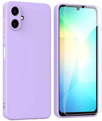 ARRYNN Compatible with Samsung Galaxy A06 4G Case, Liquid Silicone Phone case, Ultra Slim Shockproof [Anti-scratch] [Full Coverage Camera], soft Microfiber Lining Protective Cover 6.7 inch, Purple
