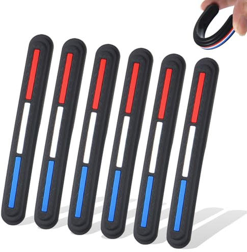 FOSDICK 6 PCS Protection Portiere Voiture, 10 * 8 * 0.8cm Protection Porte de Voiture de Noire Voiture Bandes Anti Collision, Protege Porte Voiture, Protection du Bord D'automobile Rétroviseur
