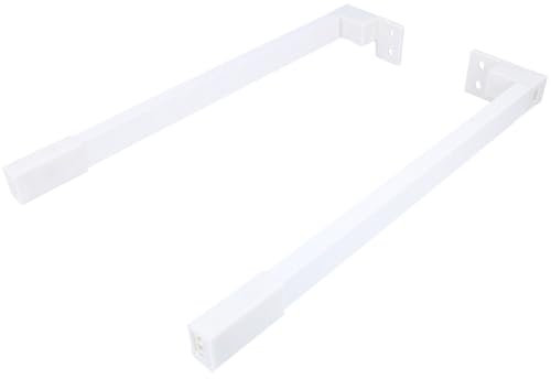 MS Beschläge Rail longitudinal pour tiroirs, barres de toit robustes en métal, avec supports, 6 longueurs (300 à 550 mm), accessoires pour système de tiroirs, kit d'extension de tiroir (blanc, 450 mm)