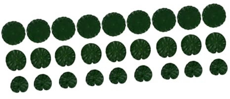 ULTECHNOVO 3 Series Decoración De La Hoja De Loto Fuente De Agua De La Piscina para Nadando Flotando Planta Falsa Nenúfar Estanque De Plantas Flotantes Eva Green 9 Piezas X 3