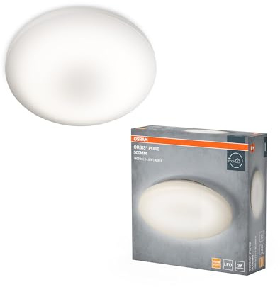 OSRAM Orbis Pure plafoniera, applique a LED 300mm 15.5W, bianco con corpo in alluminio, protezione IP20, per illuminazione decorativa