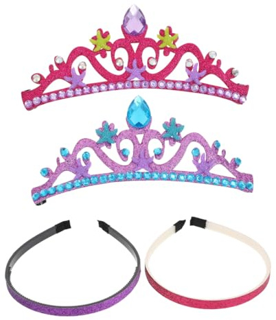 VALICLUD 2pièces Couronne de Cheveux Thème Océan pour Petite Fille Diadème Étoile de Mer Ornement de Cheveux pour Fête Anniversaire