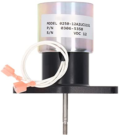 Válvula solenoide de parada de cierre para excavadora, válvula solenoide actuadora de 12 VCC compatible con Woodward 0250 12A2UC11S1, repuesto de aleación de aluminio para 0306 535