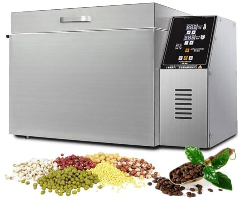 Elektrisk kafferostare med automatisk timer för hemmabruk och kommersiellt bruk, multifunktionell nötrostare med värmerör i rostfritt stål, snabb uppvärmning, jämn rostning Type10
