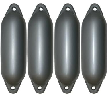 Majoni 4er-Set Bootsfender Star 45 - Farbe Silber, Länge 70cm