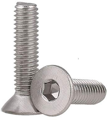 100 viti a testa svasata con cava esagonale, in acciaio inossidabile, viti di fissaggio (M4 x 10 mm)