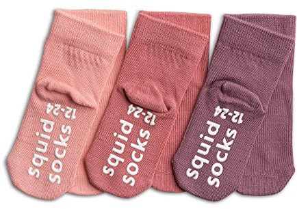 squid socks Viscose from Bamboo Socks | Stay-On, Non-Slip Grip Socks | As Seen on Shark Tank | US Age 0-6M Cami