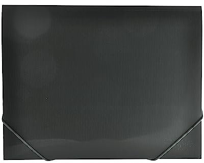 Mappe mit Gummiverschluss, speziell für Zeichenblock oder Blätter mit 1 cm Rücken und sehr widerstandsfähigem Material von Colorline by Office Box (schwarz)