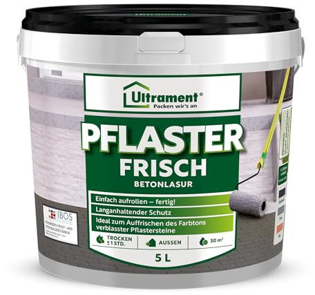 Ultrament Tiritas frescas, barniz para hormigón, 5 litros, (antracita)