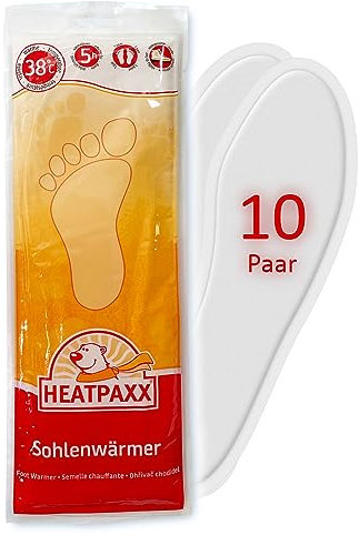 HeatPaxx Sohlenwärmer, 10 Paar extra warme Wärmesohlen | Topp Feature: Passt für Jede Schuhgröße | Fußwärmer für daheim & unterwegs | rein natürlich und sofort einsatzbereit