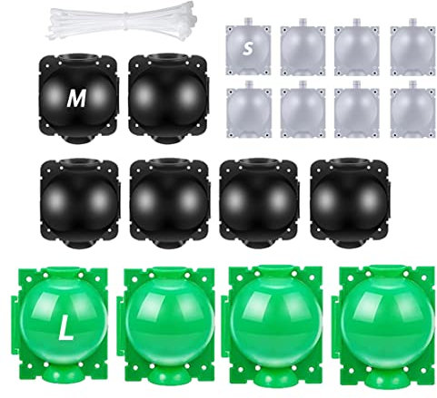 18 Stück Plant Rooting Ball mit 20 Stück Nylon-Kabelbindern,Hochdruck Pflanzenzüchtung Ausbreitungskugel Box,Plant Rooting Device, Pflanzen Wurzel Booster Device für Pflanzentransplantation