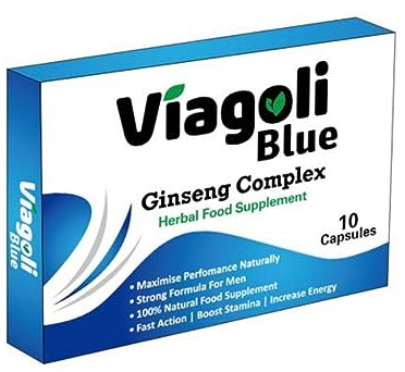 Viagoli Blue Ginseng Capsules 10 Count | 20% Ginsenosides, 100% Natural Herbal Supplement | Premium Ginseng Complex for Energy Boost & Men’s Health | Enhance Vitality & Wellness