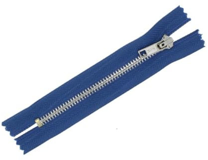 Jeans-Reißverschlüsse Silber-Nickel in verschiedenen Längen und Farben (jeansblau - 218, 14 cm)
