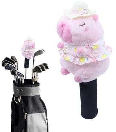 S per teste di mazze da golf – Design di peluche con animali di protezione – Golf numerata 3, 5 per testa, per donne, uomini, sport di e vacanze