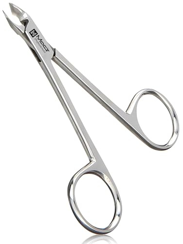 Macs Professional Cuticle Nipper – Surgical Stainless Steel, Precision Half-Jaw Blades, Ergonomic 4-Inch Cuticle Remover & Trimmer for Manicure & Pedicure