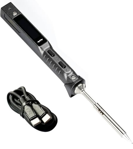 YKEY Original TS101 Smart USB-C Portable Digital Electronics Soldering Iron Station Kit Adjustable Temperature OLED Programmable Welding Tool TS100 Upgraded(TS-B2 Tip)