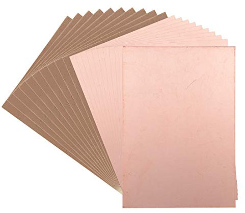 sourcing map 20Stk. Einseitige kupferkaschierte Laminat Leiterplatte FR4 100x70mm 3.94x2.76 Zoll 1.5mm Dicke DIY Prototyp PCB Tafel Namensschild