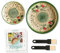 evergrate Geniales Duo: Tellerreibe + Dipschale Motiv Duna mit 2 Küchenpinsel und 2 Rezepthefte