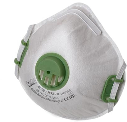 Oxyline 10x XS 310 V FFP3 R D wiederverwendbare Atemschutzmaske Staubmaske Atemmaske Schutzmaske mit Ventil, neuentwickelt mit extra Dichtlippe