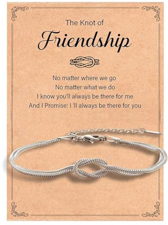 ARICHDUDE Friendship Bracelets for Women, Best Friend Bracelet Love Knot Birthday Christmas Jewelry Gift for Women Bff Bestie Soul Sister