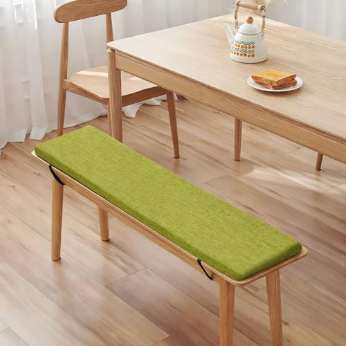 BOYIFEIJIE Cuscino per panca da esterni, 100 x 40 x 5 cm, in schiuma spessa 5 cm, lavabile e antiscivolo, per interni ed esterni, verde erba (verde erba, 100 x 40 x 5)