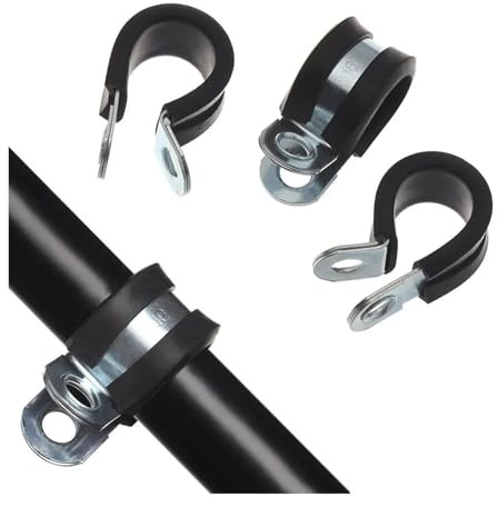 10 Pezzi Di Fascette A P Rivestite In Gomma For Tubi Flessibili, Cavi, Fissaggio, Ferramenta, Raccordi Elettrici Montaggio Facile(13mm)