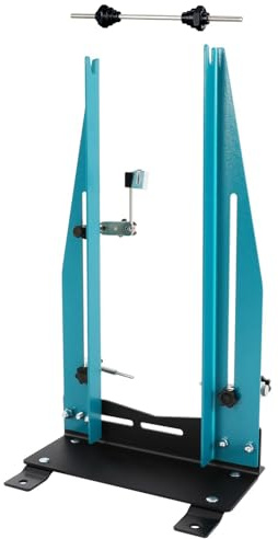 TINMAGI Supporto per Centrare Le Ruote della Bicicletta da 16 a 29, Cerchi di Regolazione per Bicicletta con Asta per ASSE Continuo, Acciaio al Carbonio, Larghezza Ruota Regolabile da 95 a 155 mm