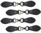 Healifty 4Pcs Leder Tab Verschluss Clip Halter Schnalle Verschluss Pin für Poncho Cape Cardigan Wrap Schal Zubehör Schwarz