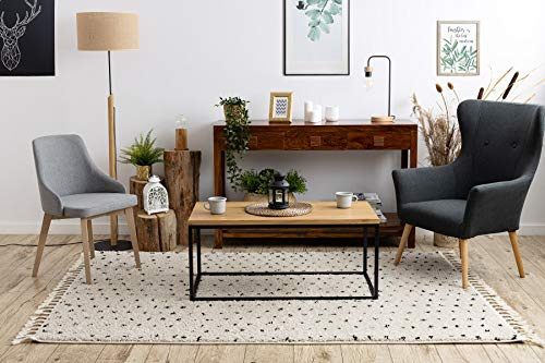 rugsx Teppich hochflor Berber Shaggy, Franse, marokkanischer Stil, für Zimmer, Wohnzimmer, Schlafzimmer SYLA B752 Creme 200x290 cm