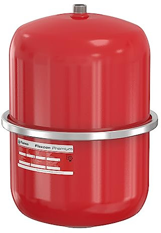 Flamco Flexcon Premium 18 Litri 2,5/6 Bar - Vaso di espansione a membrana fissa per impianti a circuito chiuso e riscaldamento di aria condizionata e refrigerazione, rosso, 15 anni di garanzia 16948