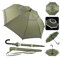 Quick Safety® Stockschirm Automatik-Regenschirm für Damen und Herren Sturmfest-360°Doppelt Reflektierend 105cm Ø Unisex-Design. olive sprig