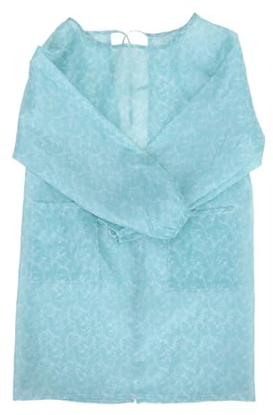 Waterproof Apron with Sleeves for Women - Polyester Kitchen Smock Apron Ideal for Home Coffee Shops Restaurants and More