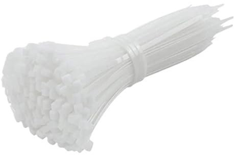 Cables Trenzado Manguito Brida for cables de nailon autoblocante, brida for cables de plástico blanco, brida for cables tipo cremallera, anillo fijo, 30 Uds. (Color : 8x350 white 30PCS)